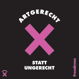 Artgerecht statt ungerecht (schwarz)