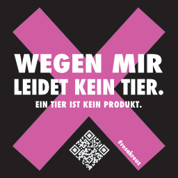 Wegen mir leidet kein Tier (schwarz)