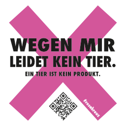 Wegen mir leidet kein Tier (weiß)