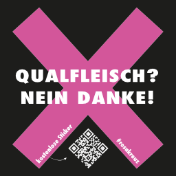 Qualfleisch? Nein danke! (schwarz)