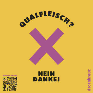 Qualfleisch? Nein danke! (gelb)